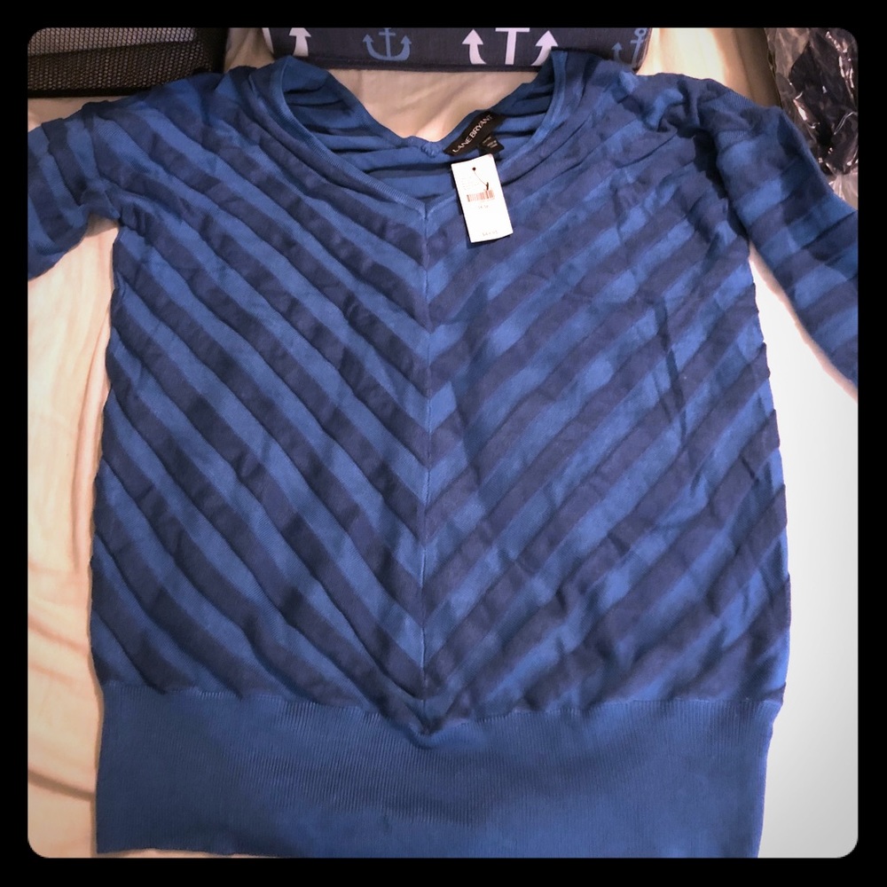BNWT blue striped sweater. Size 14/16
